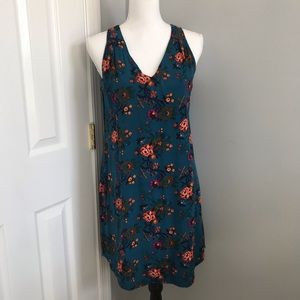 Gorgeous teal floral sleeveless dress - ON